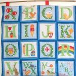 ABC blue green quilted alph..