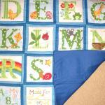 ABC blue green quilted alph..