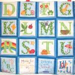 ABC blue green quilted alph..