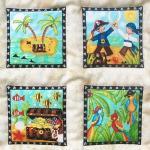Pirate Treasure quilted wal..