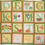 ABC yellow quilted alphabet..