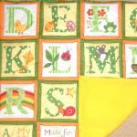 ABC yellow quilted alphabet..