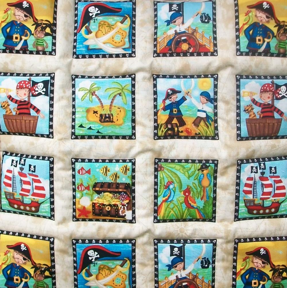 Pirate Treasure quilted wall hanging