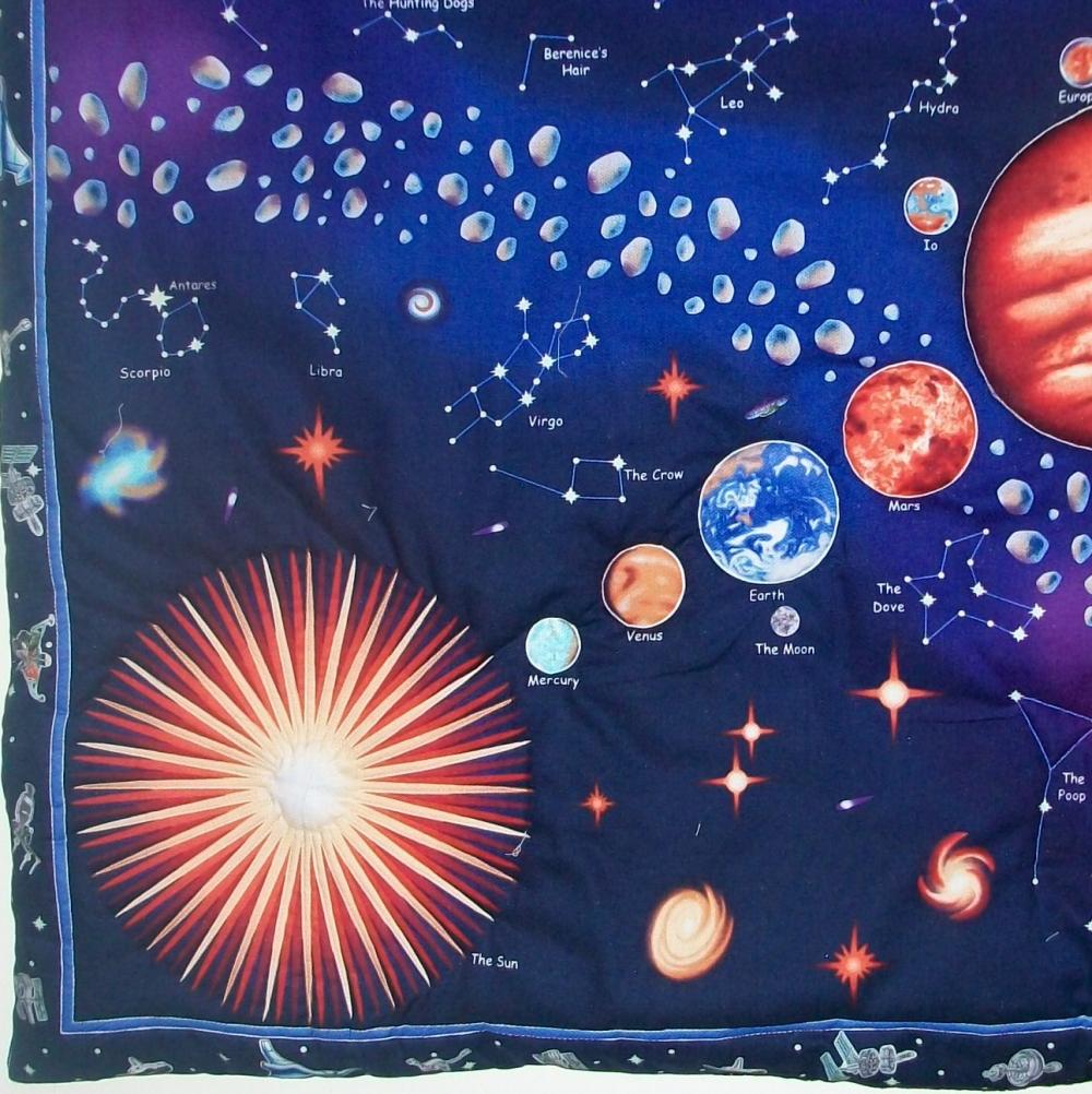 Solar System Space Quilted Wall Hanging on Luulla
