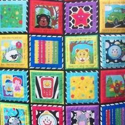 Educational Shapes Colours Quilted wall hanging/ playmat