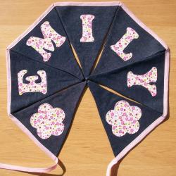 Personalised Bunting Name Banner Girls flowers