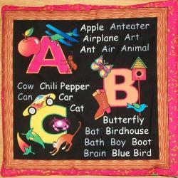 ABC Alphabet Soft Cloth Fabric Book, Blackboard Style